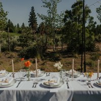 wedding reception setup bend oregon photography