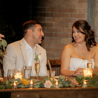Candid photo at Bend Oregon wedding
