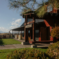 Detail photo of outside of Brasada Ranch wedding venue in Oregon