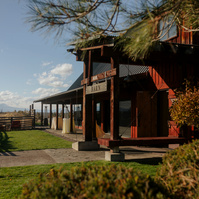 Detail photo of outside of Brasada Ranch wedding venue in Oregon