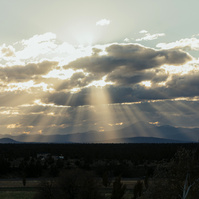 Sunset photo at Brasada Ranch wedding Bend Oregon