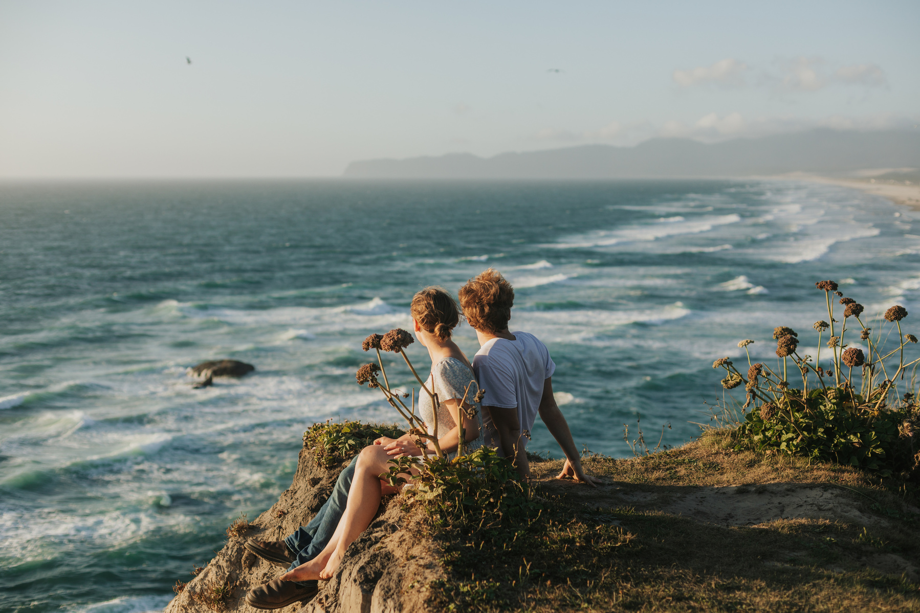 Oregon Coast Engagement Photos Sunset 