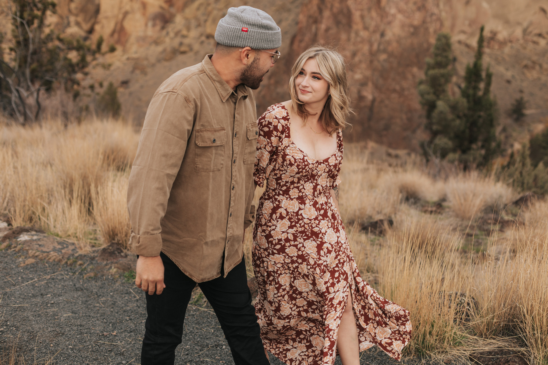 Intimate Smith Rock Engagement Session 