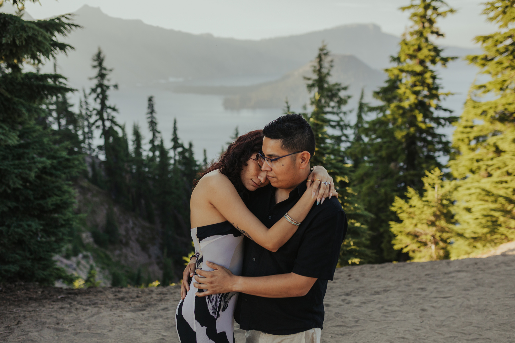 Oregon Engagement Session at Crater Lake National Park 