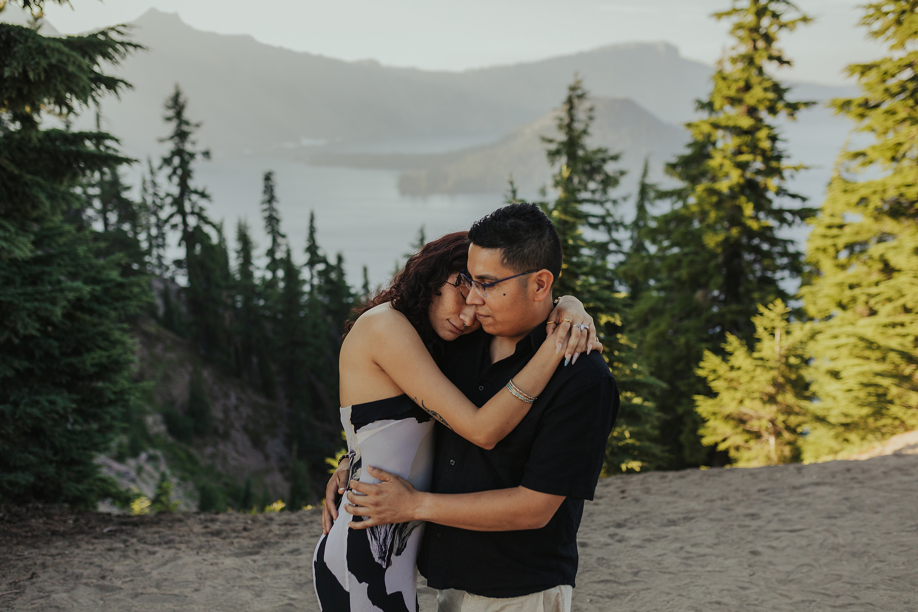 Oregon Engagement Session at Crater Lake National Park 