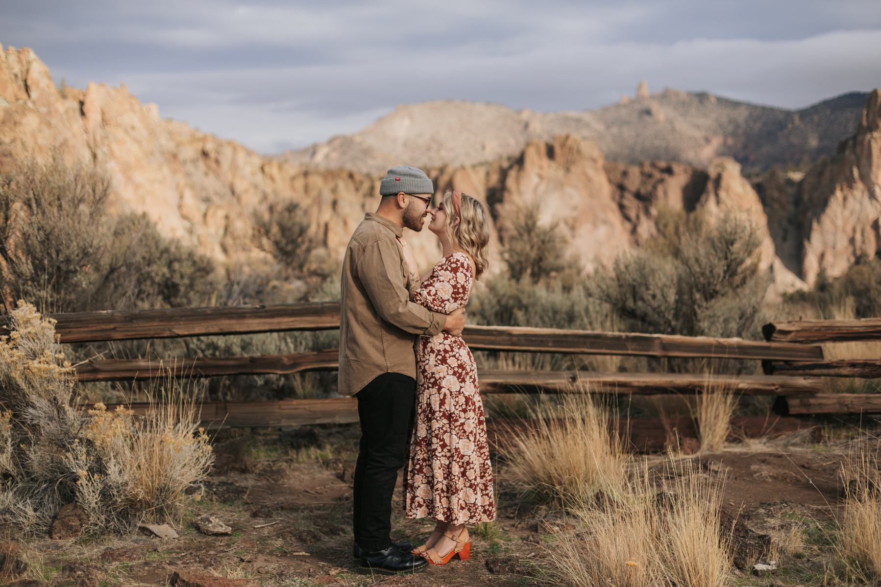 Intimate Smith Rock Engagement Session 