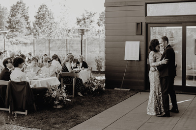 Mother son dance during his Bend Oregon wedding