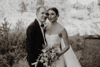 Portrait of bride and groom 