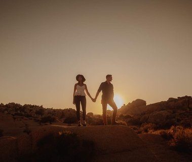 From James + Claire's Joshua Tree National Park Adventure Session 