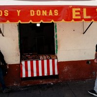 Bill at the donut shop.