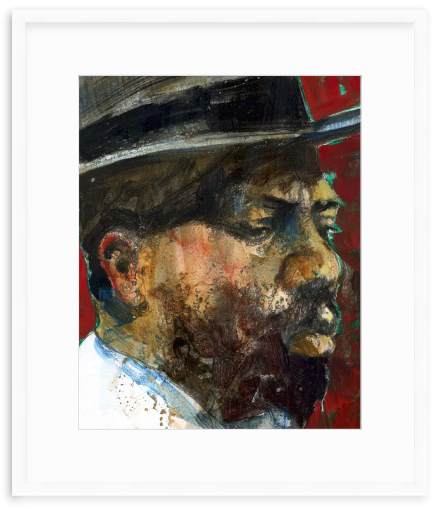 Painting of Thelonius Monk by Jerry Kalback