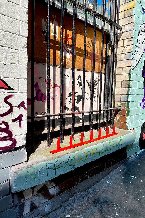 Windowsill Hostile Architecture Piece, Discussing The Reality Of Black, Asian, Bi-racial, Indigenous And Trans People In The UK And Their Experiences Navigating A Sex Industry Against Them.