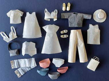 Japanese washi paper wardrobe for Japanese Paper Place workshop