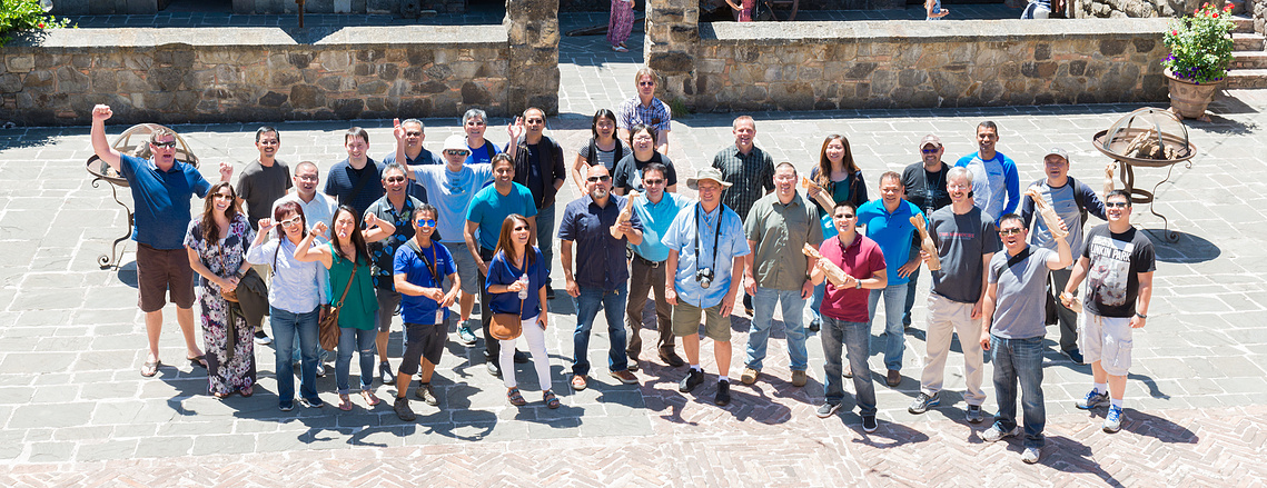 Corporate team winery tour retreat