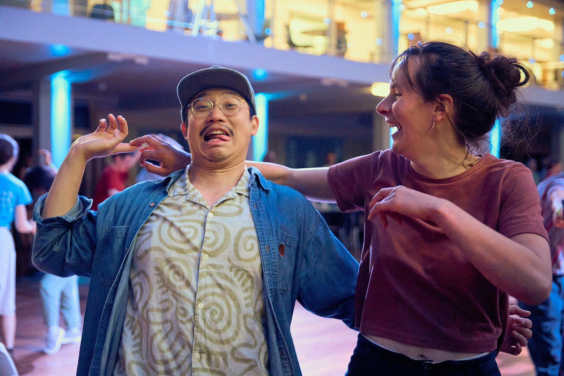 Jason and Meriel putting on their best dancing faces.