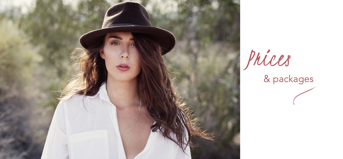 price list for Louise Canton's portrait photography packages