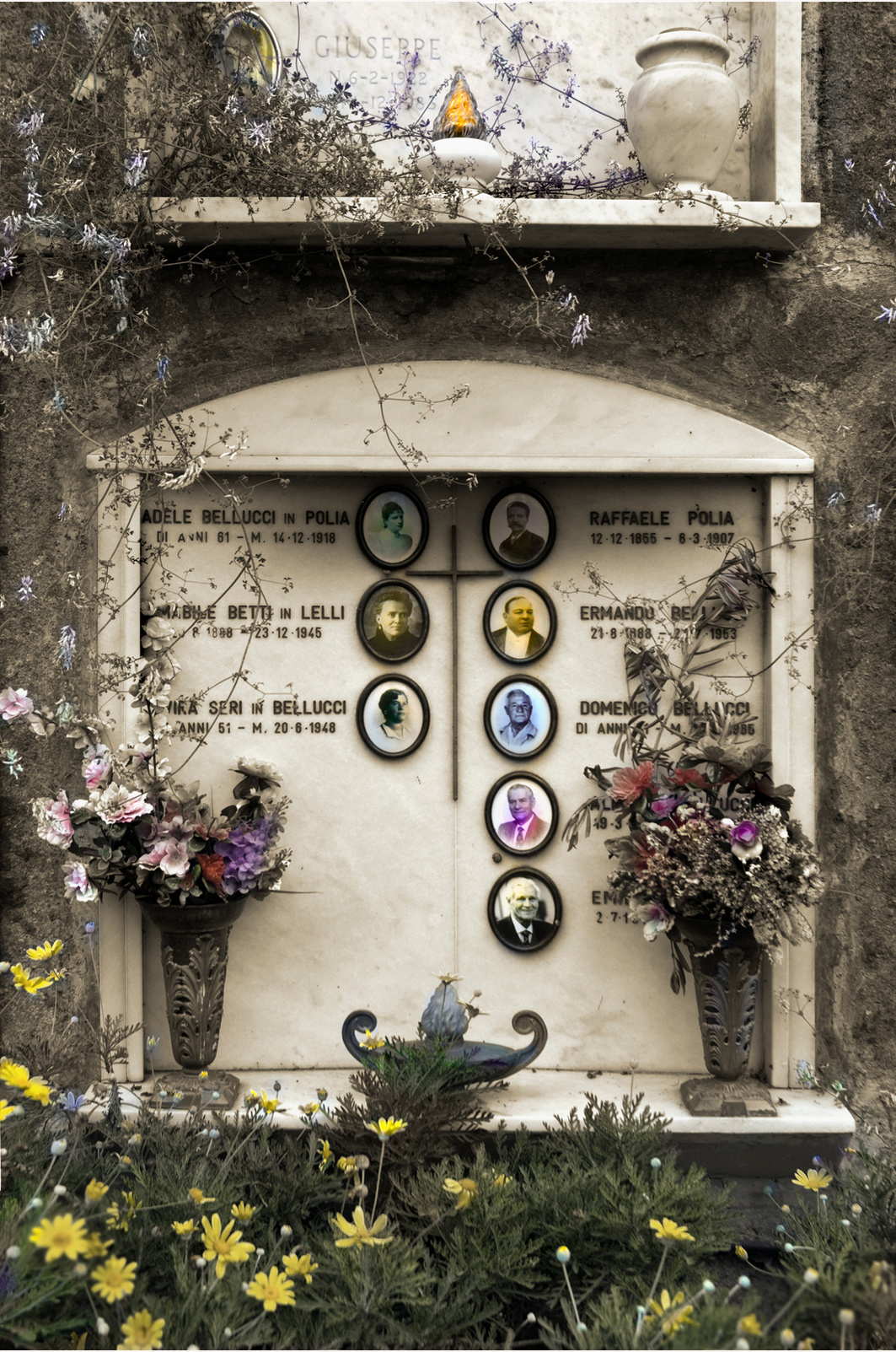 Columbarium, Cimitero del Verano, Familie Polia, Lelli, Bellucci