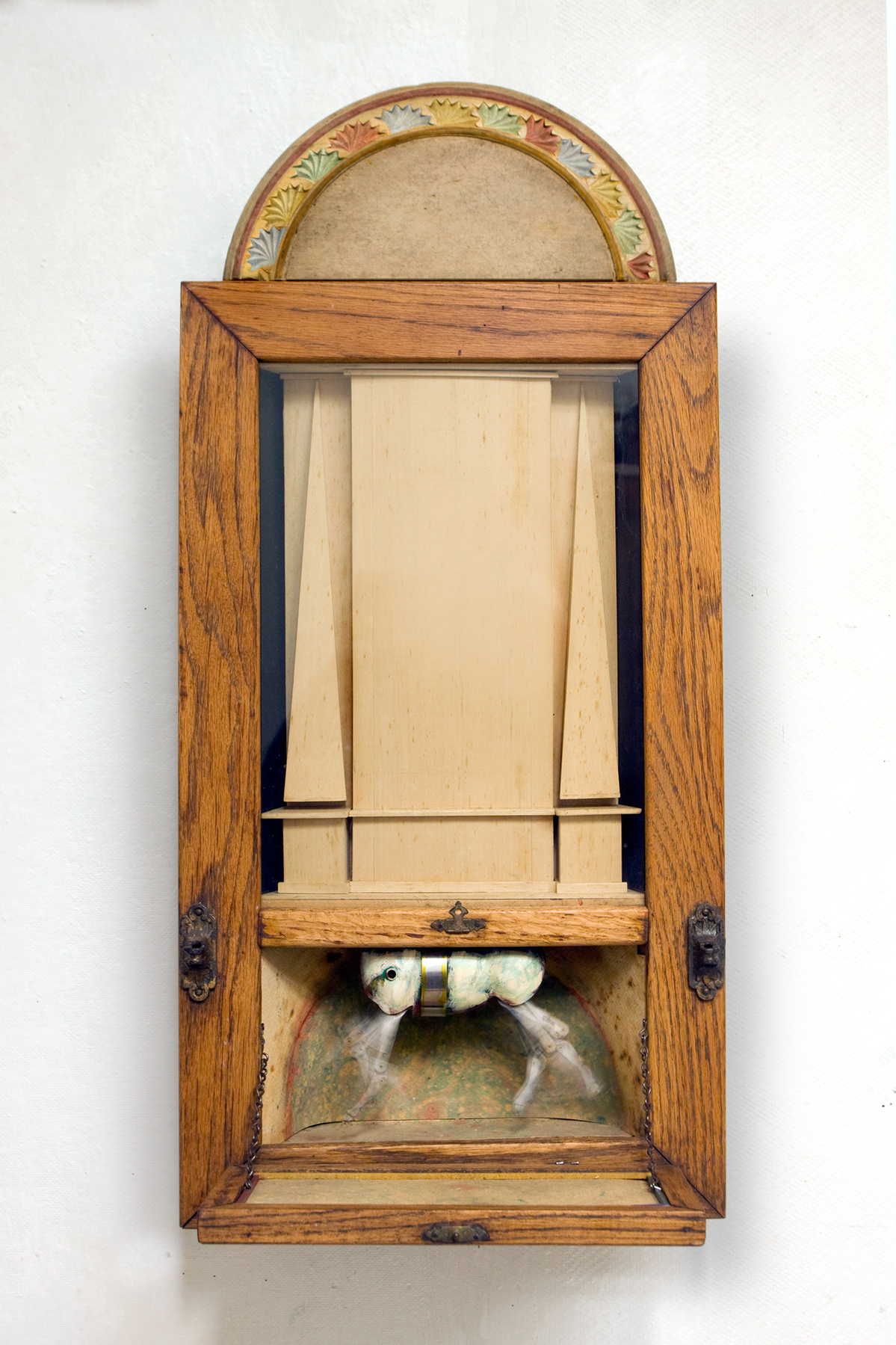 "Equine Shrine" with horse in motion