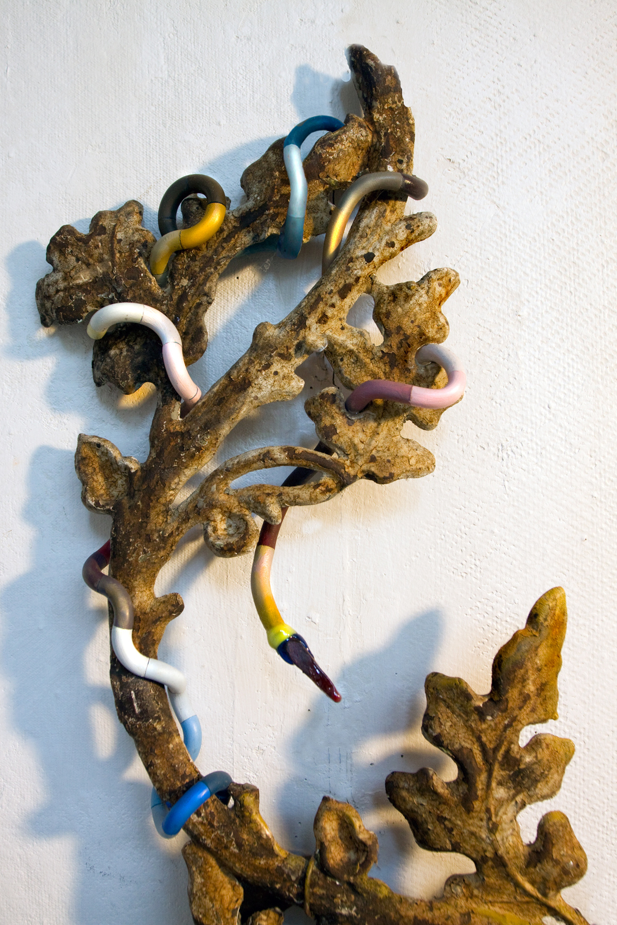 Wall assemblage. Evocation of Eden, temptation, dissipation.