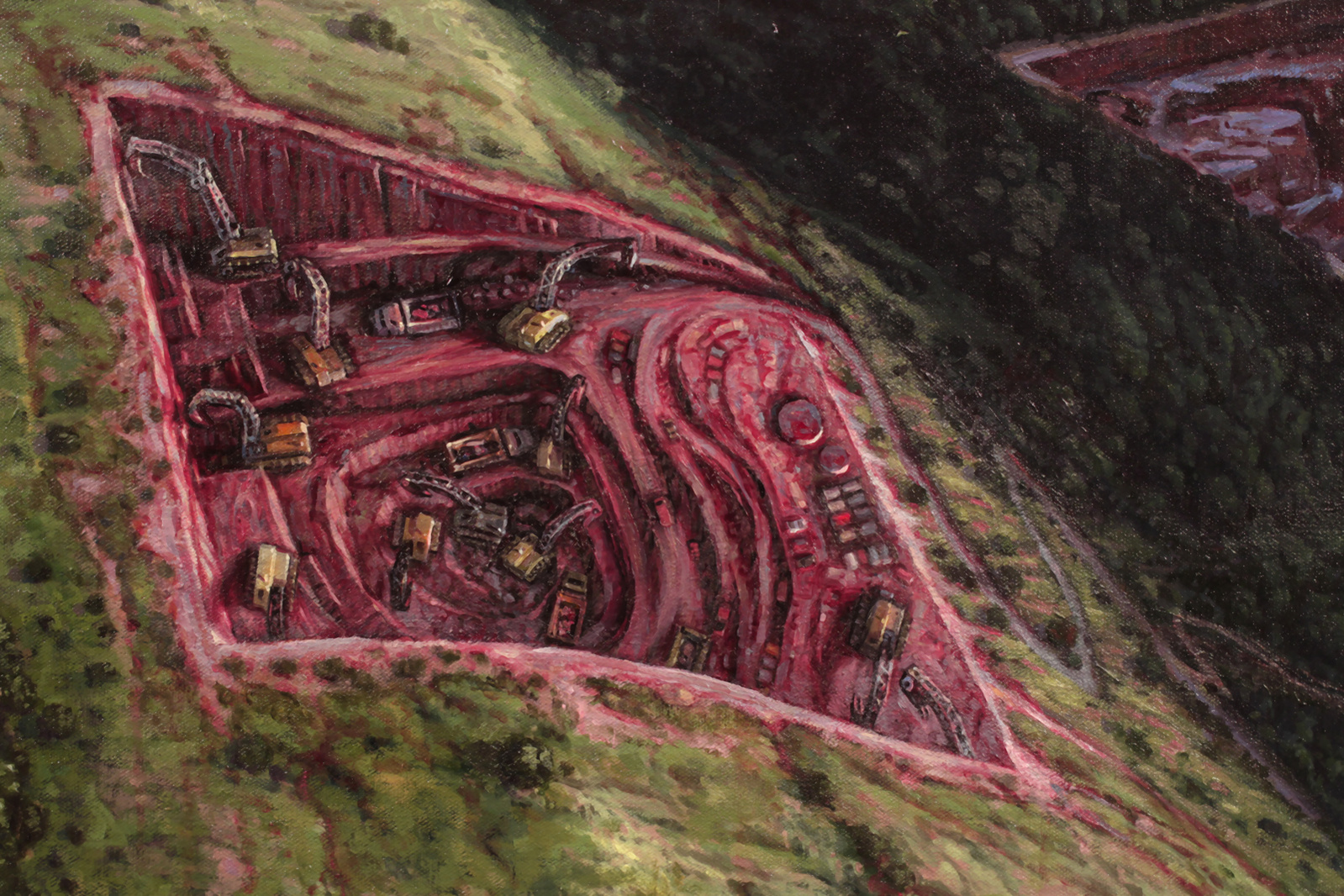 Close-up of a flesh-colored quarry