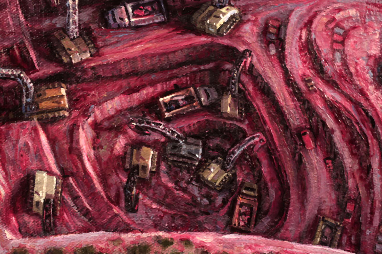 Close-up of a flesh-colored quarry