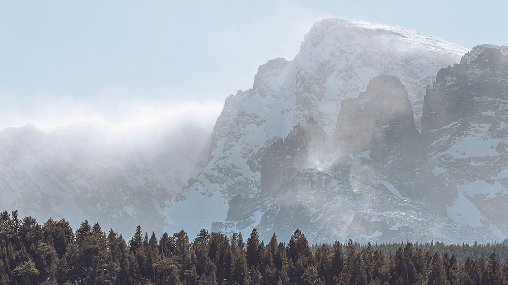 a landscape orientation picture of Taylor peak and the cathedral spirals in rocky mountain national park. new nature photographer tips and tricks