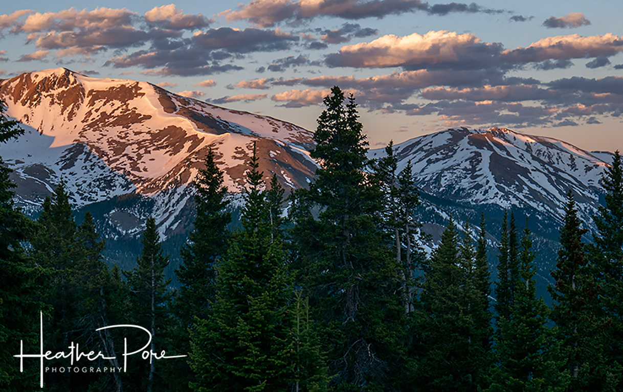 Sunrise from the Colorado Mines Peak trail while hiking, landscape photography, mountain photography