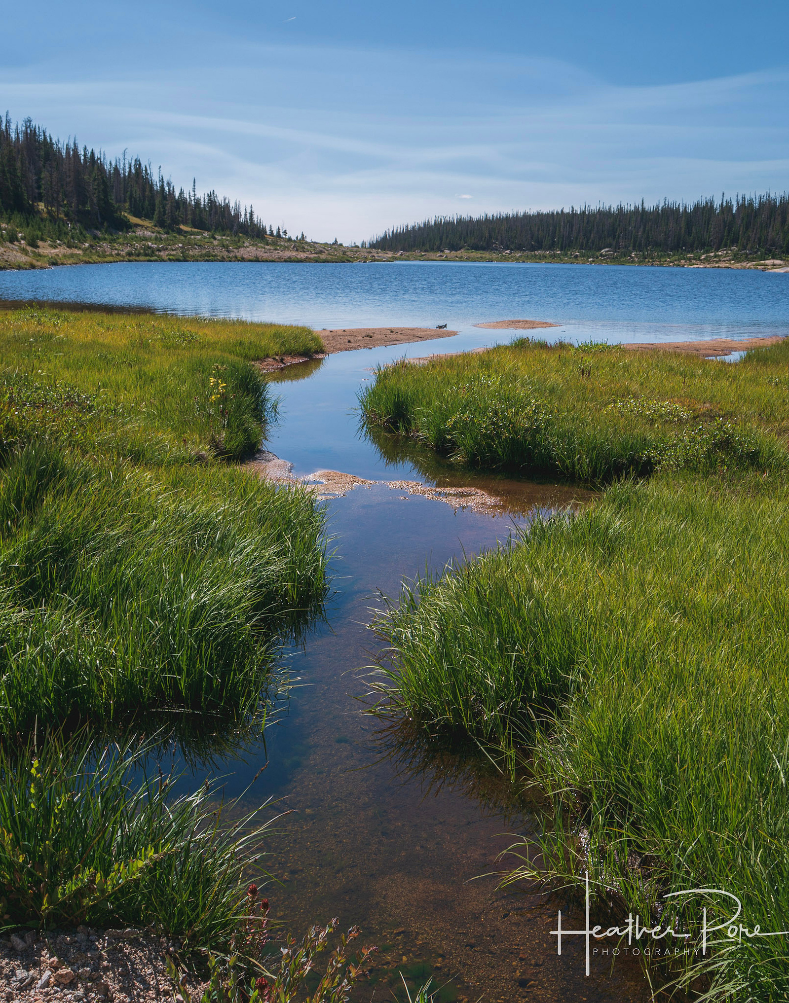 Looking east over Lawn Lake and the horizon, Rocky Mountain National Park