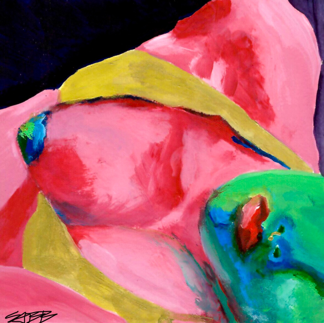 original acrylic painting of figure