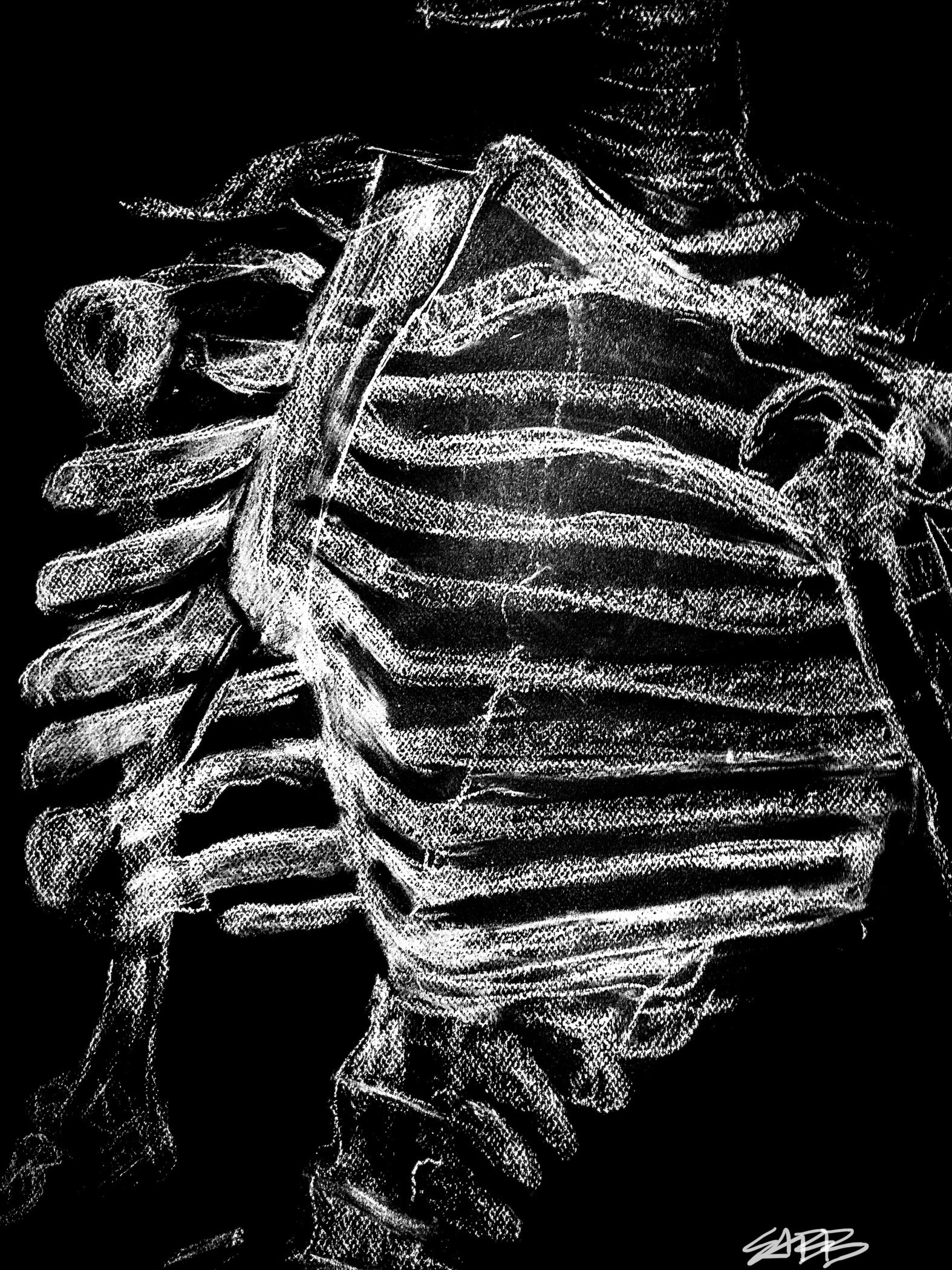 original drawing of skeleton