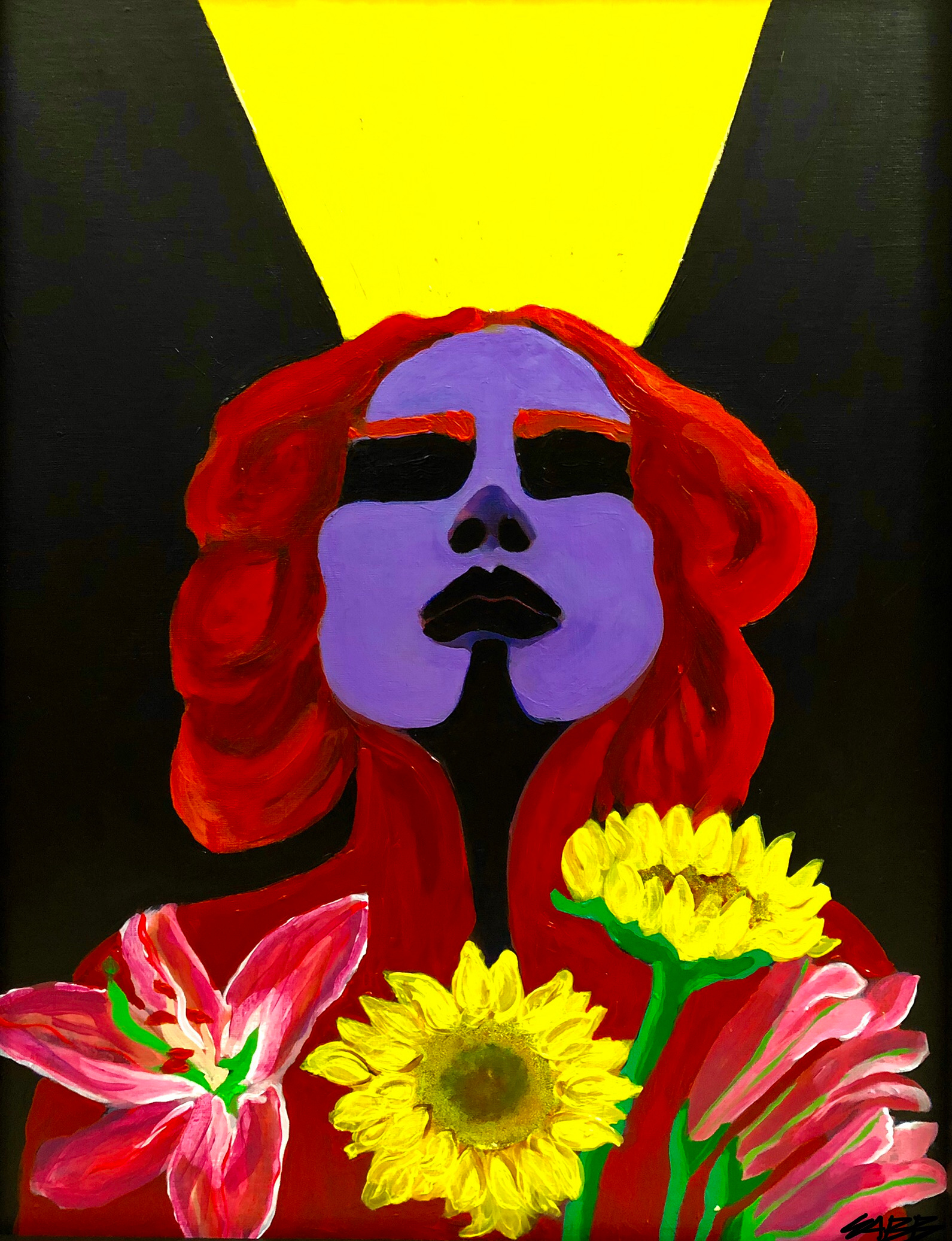 This painting is the beginning of INSOUCIANCE, it is the visual representation of my feelings during heart break and the healing I had to undergo to find love again.