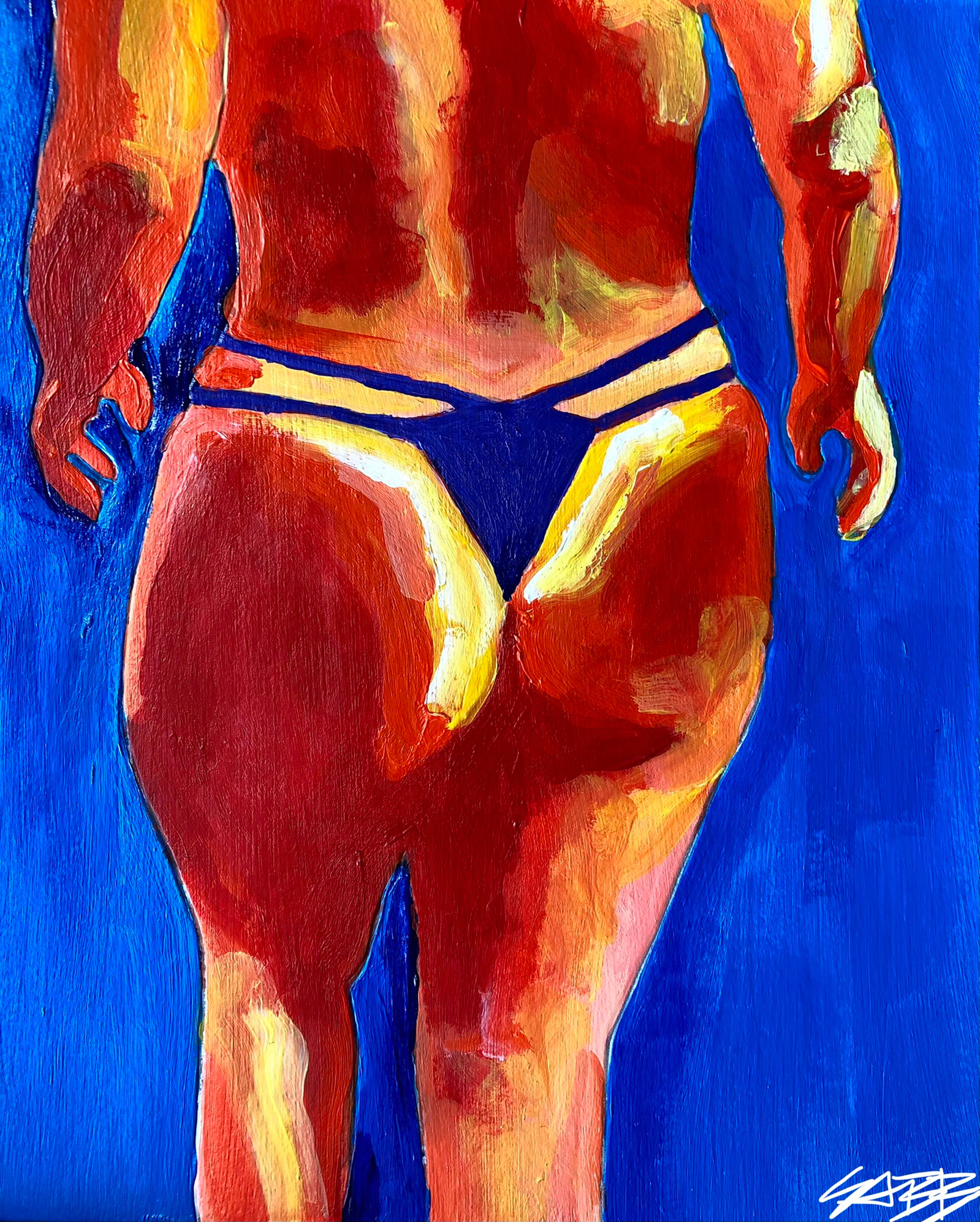 original acrylic painting of a figure