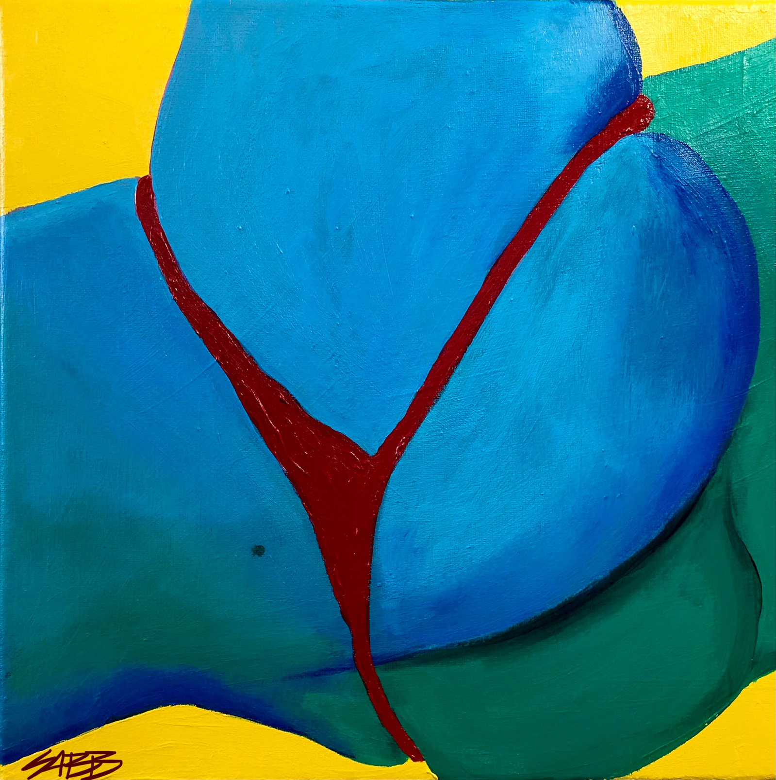 12" X 12"
Sabrina Borrero Baez © 2022
Acrylic Paint on Canvas
This piece is a of part of a limited self love series, exploring arousal through color theory.
