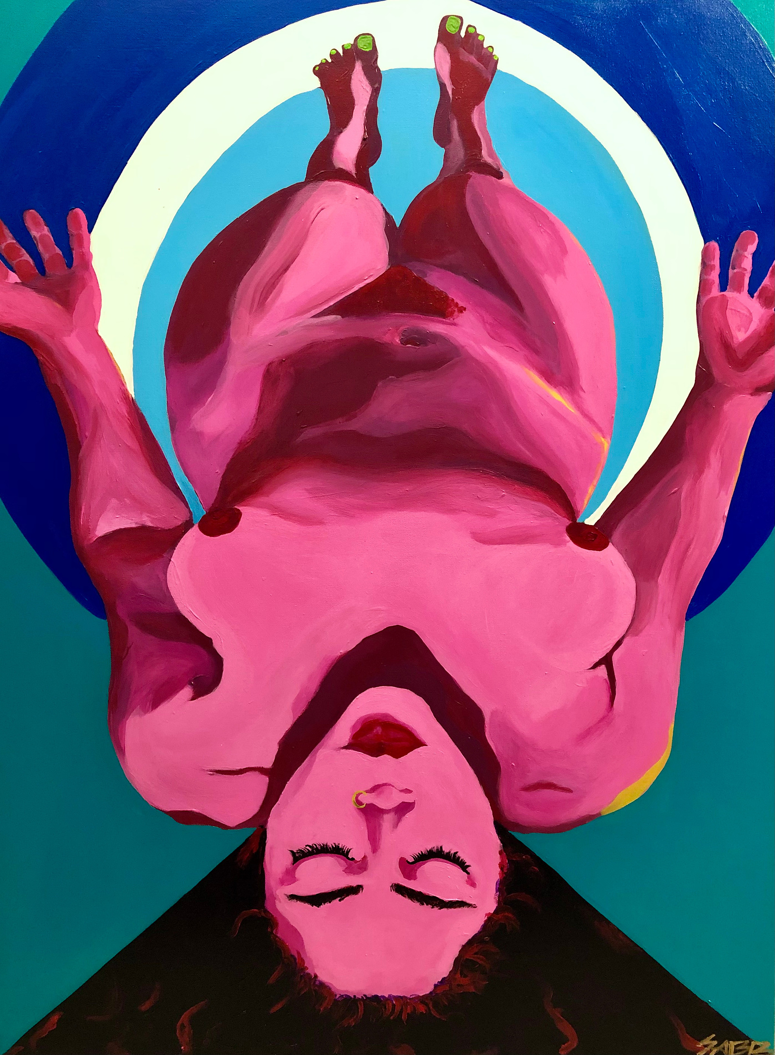 I am whole, I release the past and elevate with ease.
This piece is the transition from grief and fear to love.