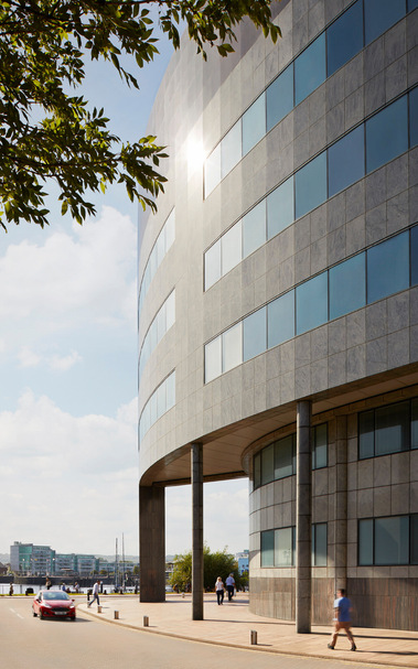 Architectural photography of a building in Cardiff Bay, Wales, United Kingdom