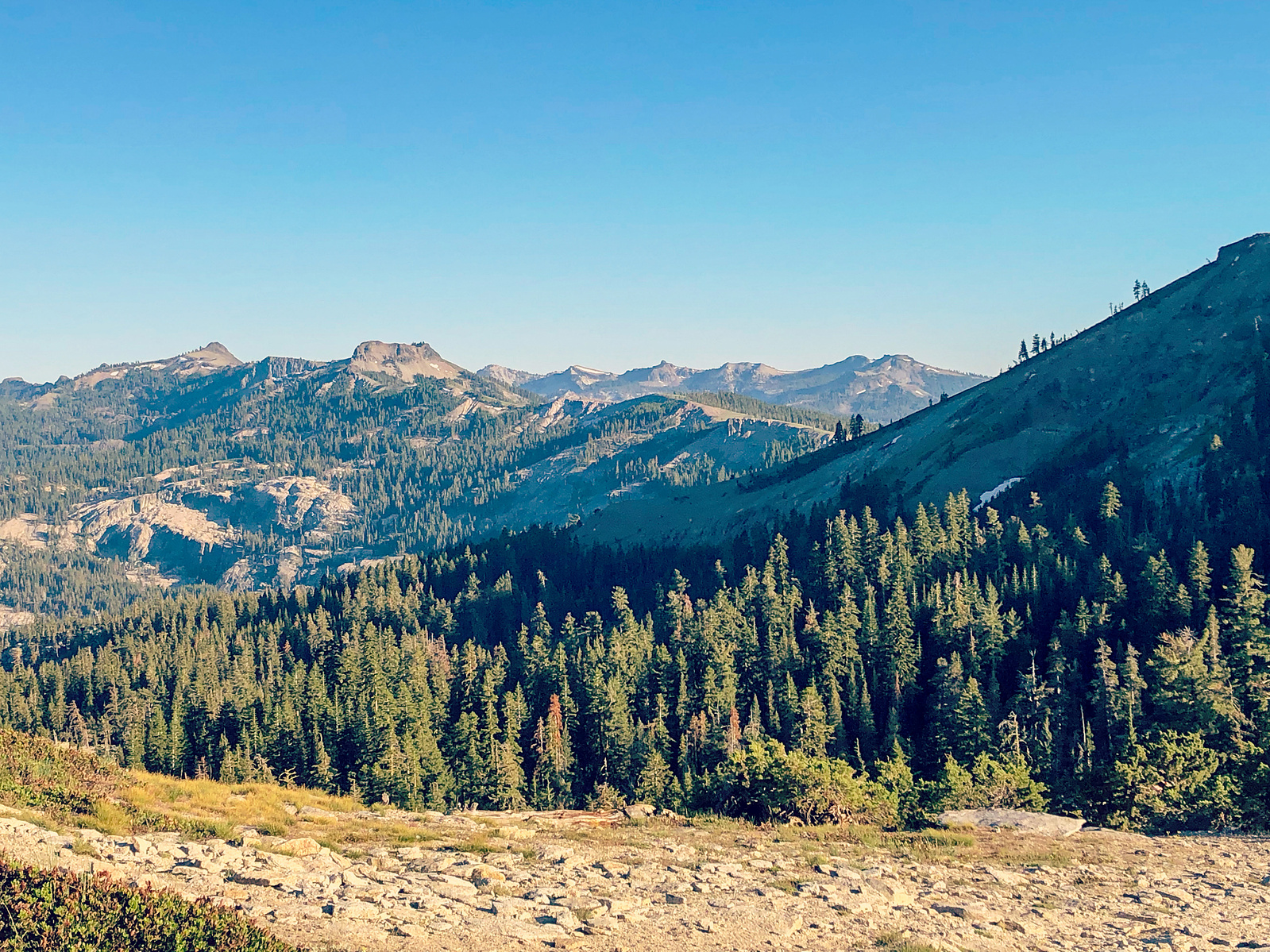Trailside views along Donner Peak Trail, California