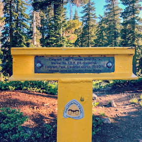 Trail Marker on Donner Peak Trail, California