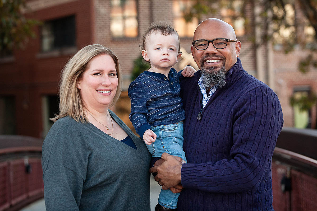 Family at a photo shoot in Midtown. Taken by Atlanta portrait photographers.