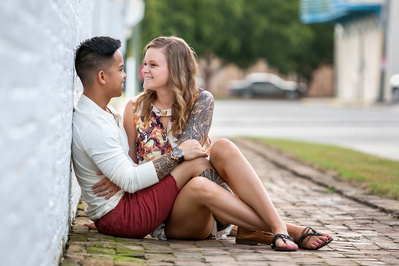 Couple in Atlanta getting pics taken by photographer.