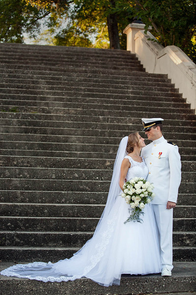 Couple posing for their Atlanta wedding photographer.