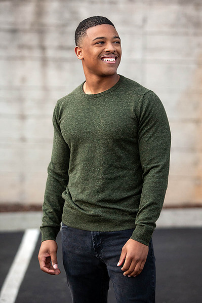 Male posing for dating profile photographer in Atlanta