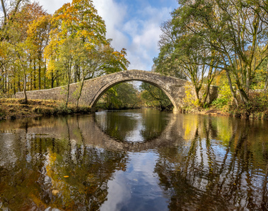 Ivelet Bridge, Swaledale, in autumn.