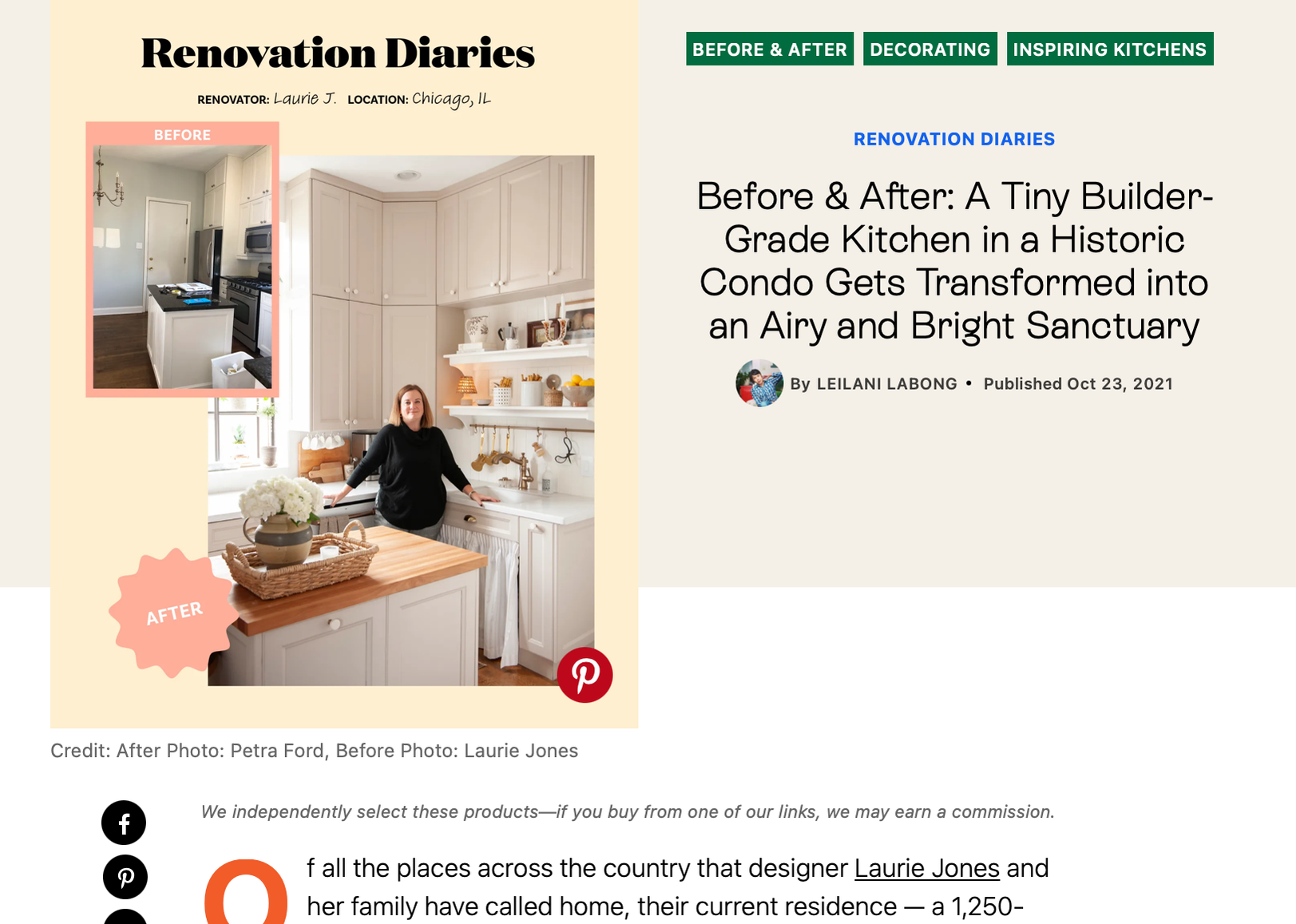 Kitchen renovation story of a Chicago kitchen, photographed by interior photographer Petra Ford