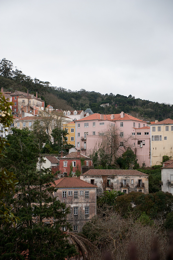 travel photography of homes in hillside in Portugal as photographed by American travel photographer Petra Ford