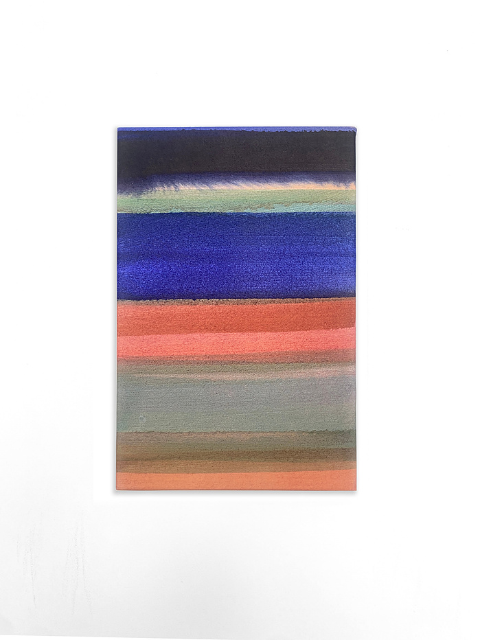 Espace floutant #1, encre sur toile, 27 x 41cm, 2025