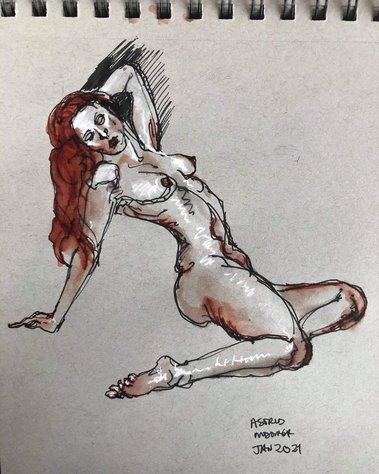 Matt Domer sketch astrid kallsen figure model