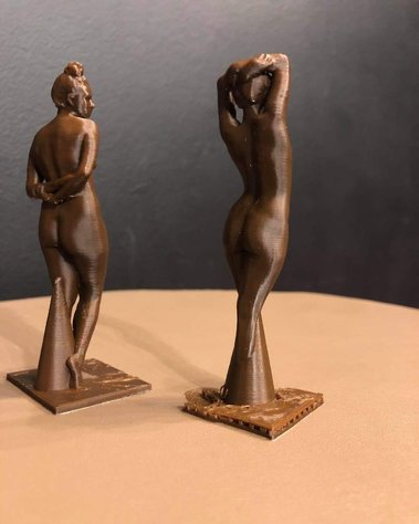 3d printed sculptor Matt Domer of figure model Astrid Kallsen