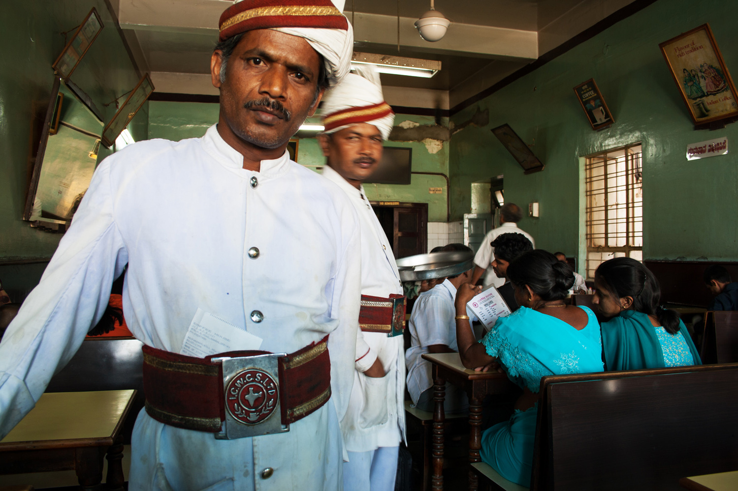 Waiters at the old India Coffee House located on MG Road, Bangalore