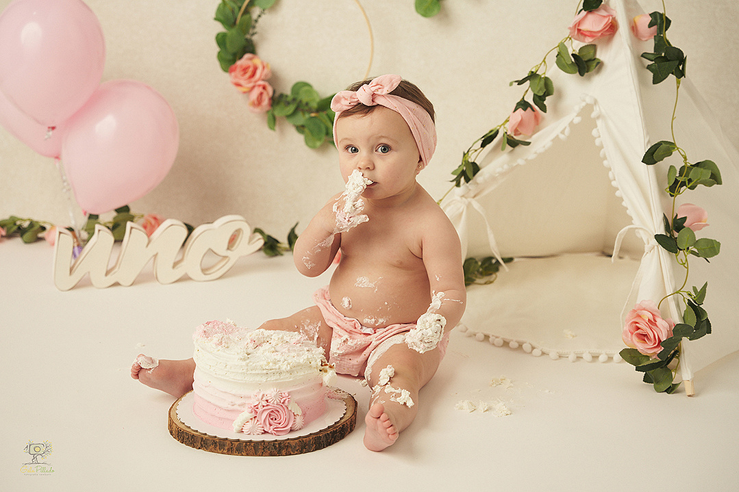 Fotógrafo smash cake en Gijón