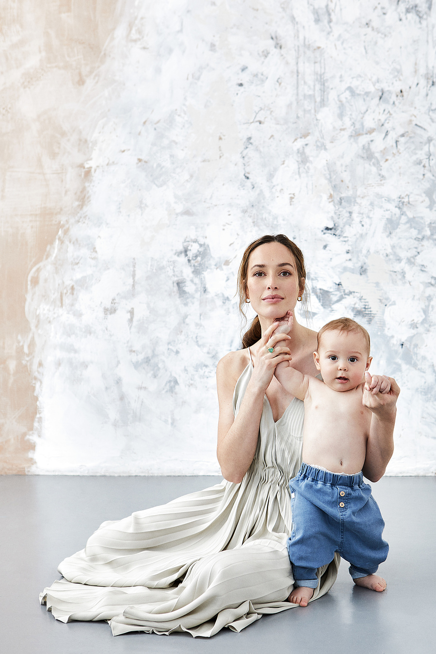 Mother and baby fashion editorial shoot for German parenting magazine 'Mum'. Shot by south east London based commercial photographer, Lol Johnson, who specialises in kid's fashion, interiors and product lifestyle photography.